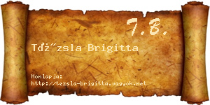 Tézsla Brigitta névjegykártya